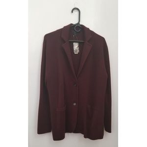 Burgundy Long Sleeved Cardigan